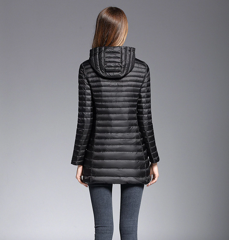Doudoune femme discount mi longue chaude