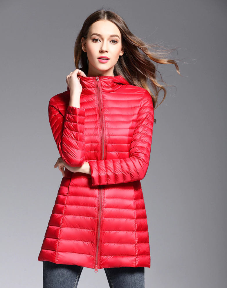 Doudoune Hiver Femme Matelassée Zippée Avec Capuche Amovible - Mi-longue, Légère, Taille Asiatique (prévoir Plus Grand) - 11