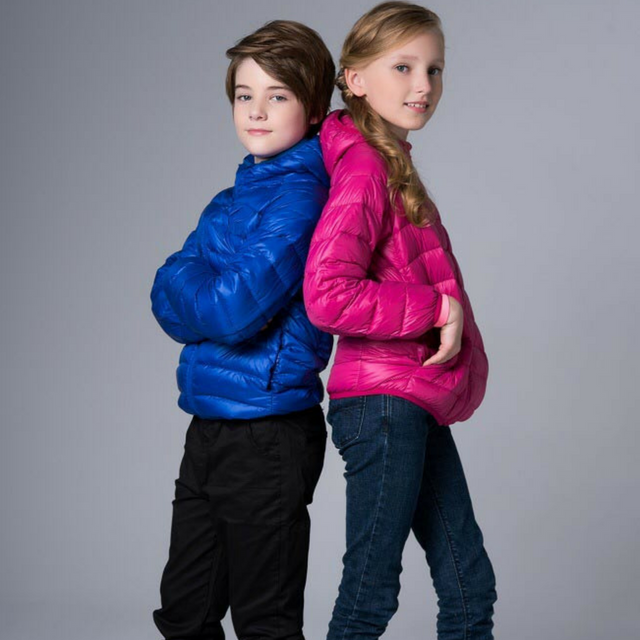 Doudoune Enfant Fille Gar on L g re Capuche compressible