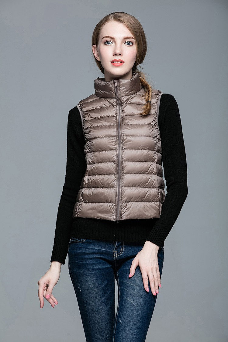 gilet duvet sans manche femme