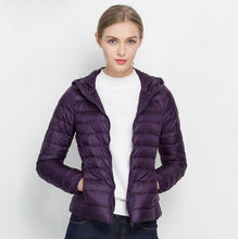 doudoune femme à capuche parka violet chic tendance 2018 2019 haute qualité duvet plume ultra fine légère couleur chaude uniqlo moncler jott canada goose the north face uniclo pas cher transportable pliable en pochon porté