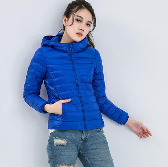 parka bleu roi femme