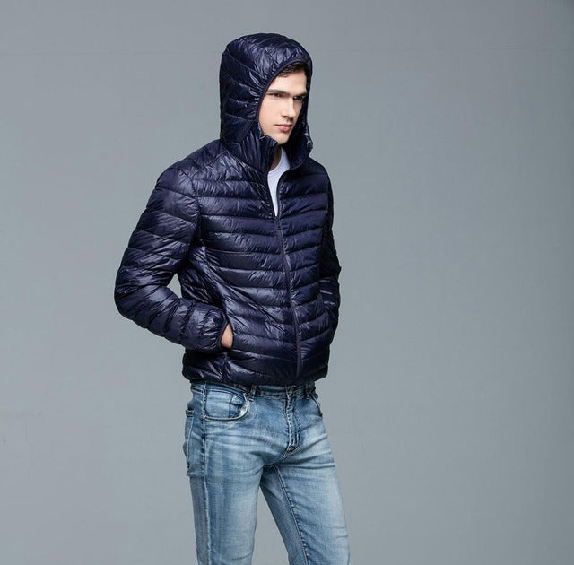 doudoune à capuche homme parka tendance bleu navy 2018 2019 2020 chic classe sans manches haute qualité duvet plumes ultra fine légère couleur chaude uniqlo moncler jott canada goose uniclo the north face pas cher transportable pliable en pochon porté