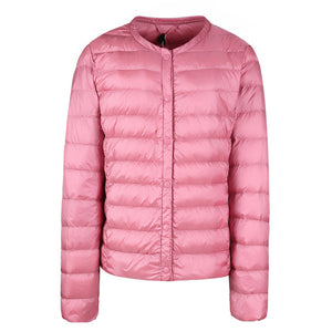 doudoune compact sans col femme rose chic tendance 2018 2019 haute qualité duvet plume ultra fine légère couleur chaude uniqlo moncler jott canada goose the north face uniclo pas cher transportable pliable en pochon porté