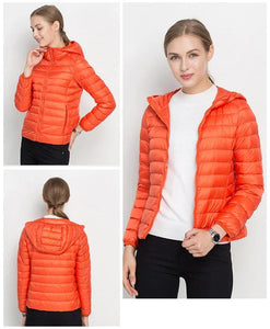 doudoune halloween orange femme à capuche parka chic tendance 2018 2019 haute qualité duvet plume ultra fine légère couleur chaude uniqlo moncler jott canada goose the north face uniclo pas cher transportable pliable en pochon porté