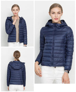 doudoune femme à capuche parka bleu marine chic tendance 2018 2019 haute qualité duvet plume ultra fine légère couleur chaude uniqlo moncler jott canada goose the north face uniclo pas cher transportable pliable en pochon porté