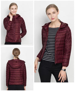 doudoune femme à capuche parka lie de vin chic tendance 2018 2019 haute qualité duvet plume ultra fine légère couleur chaude uniqlo moncler jott canada goose the north face uniclo pas cher transportable pliable en pochon porté