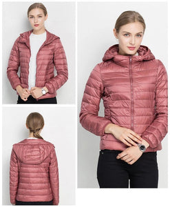 doudoune femme à capuche parka rose chic tendance 2018 2019 haute qualité duvet plume ultra fine légère couleur chaude uniqlo moncler jott canada goose the north face uniclo pas cher transportable pliable en pochon porté