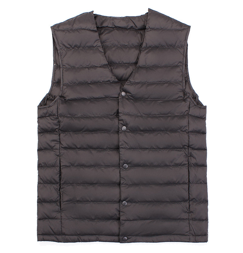 gilet sans manche col v homme