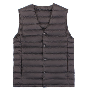 Homme | La Doudoune Ultra Légère Gilet Sans Manches Col en V | Duvet | 5 Coloris