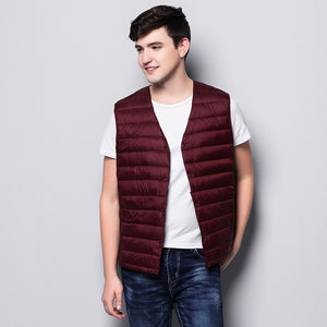 Homme | La Doudoune Ultra Légère Gilet Sans Manches Col en V | Duvet | 5 Coloris