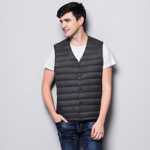 Homme | La Doudoune Ultra Légère Gilet Sans Manches Col en V | Duvet | 5 Coloris