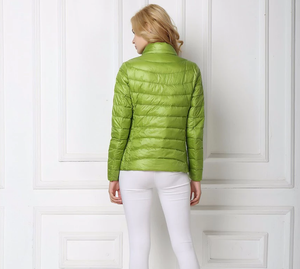 doudoune femme chic tendance 2018 2019 haute qualité vert pomme duvet plume ultra fine légère couleur chaude uniqlo moncler jott canada goose the north face uniclo pas cher transportable pliable en pochon porté